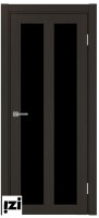 Межкомнатные двери ОПТИМА ПОРТА 521.22 лакобель черная стекло ПО  венге серия турин