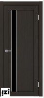 Межкомнатные двери ОПТИМА ПОРТА 528АПС черная лакобель стекло вставка алюминиевая венге  серия турин