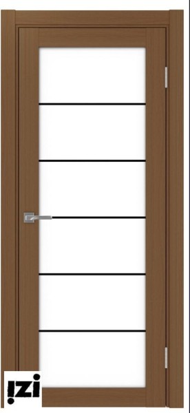 Межкомнатные двери ОПТИМА ПОРТА 501.2 АСС SB лакобель белая стекло орех вставка алюминия  серия турин