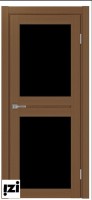 Межкомнатные двери ОПТИМА ПОРТА 520.212 лакобель черная стекло орех серия турин