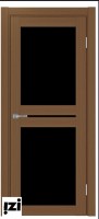 Межкомнатные двери ОПТИМА ПОРТА 520.221 лакобель черная стекло орех серия турин