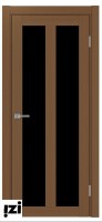 Межкомнатные двери ОПТИМА ПОРТА 521.22 черная лакобель  стекло ПО  орех серия турин