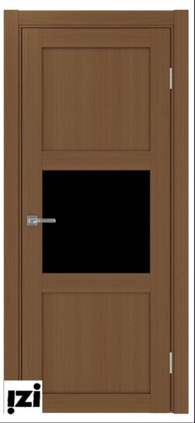 Межкомнатные двери ОПТИМА ПОРТА 530.121 черная лакобель стекло орех серия турин