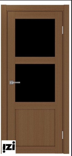 Межкомнатные двери ОПТИМА ПОРТА 530.221 черная лакобель стекло орех серия турин