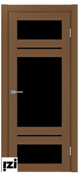Межкомнатные двери ОПТИМА ПОРТА 532.22222 черная лакобель стекло орех серия турин
