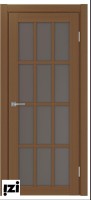 Межкомнатные двери ОПТИМА ПОРТА 542 мателюкс стекло орех серия турин английская решётка