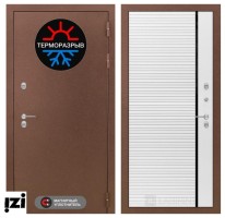 Входные двери ЛАБИРИНТ ТЕРМОРАЗРЫВ Входная дверь Термо Магнит 22 - Белый софт, черная вставка