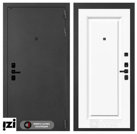 Входные двери ЛАБИРИНТ Вибро шумопоглощающая дверь Входная дверь ACUSTIC 27 - Эмаль RAL 9003