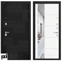 Входные двери ЛАБИРИНТ Входная дверь PAZL с зеркалом 19 - Белый софт