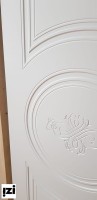 Межкомнатные двери ЮГА АДЕЛЬ  Белая эмаль 9003 / Софт серый