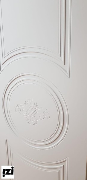 Межкомнатные двери ЮГА АДЕЛЬ  Белая эмаль 9003 / Софт серый