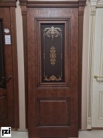 Межкомнатные двери ЮГА шпон фрезерованный ТУРИН Шпон 9001 патина янтарь