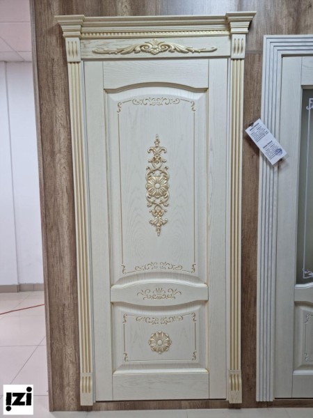 Межкомнатные двери ЮГА шпон фрезерованный ИЗАБЕЛЛА   Шпон 9001 патина янтарь/серебро