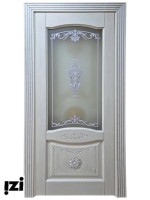 Межкомнатные двери ЮГА шпон фрезерованный ИЗАБЕЛЛА   Шпон 9001 патина янтарь/серебро ДО