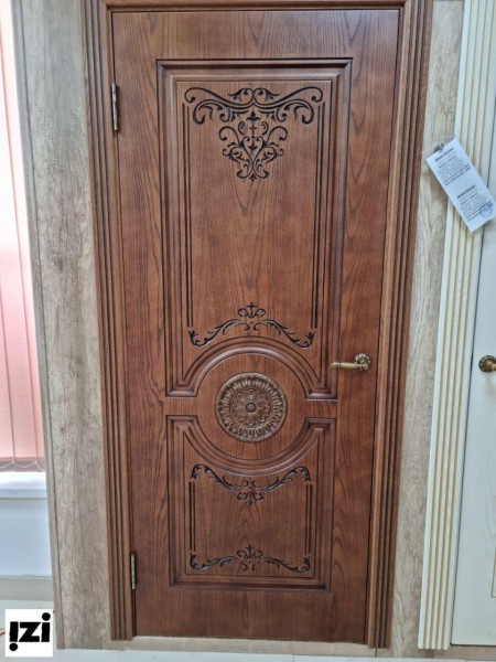 Межкомнатные двери ЮГА шпон фрезерованный КАПЕЛЛА  Шпон 9001 патина янтарь