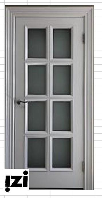 Межкомнатные двери ЮГА Багетные двери. МОДЕЛЬ 118  МАССИВ Белая эмаль 9003