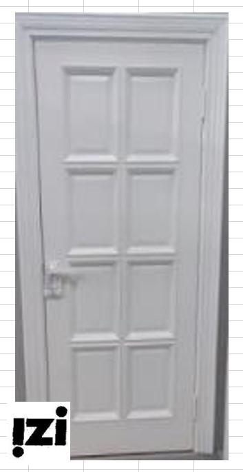 Межкомнатные двери ЮГА Багетные двери. МОДЕЛЬ 118  МАССИВ Белая эмаль 9003 ДО