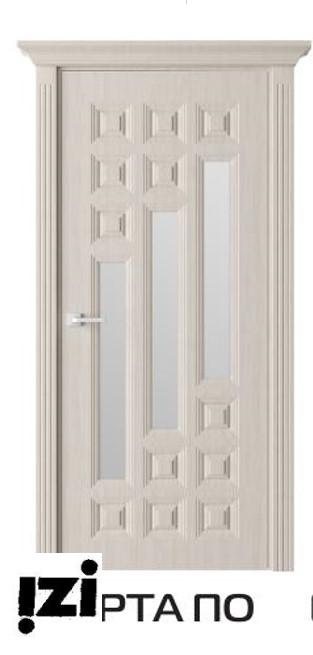 Межкомнатные двери ЛОРД Коллекция  GENEVA модель Арта  Стекло белое матированное, с рисунком с одной стороны