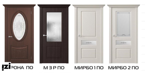 Межкомнатные двери ЛОРД Коллекция  GENEVA модель Вена 1  Сатинат белый+заливной витраж/прозрачный лак (остекление по середине)