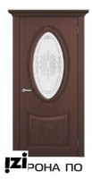 Межкомнатные двери ЛОРД Коллекция  GENEVA модель Корона Сатинат белый+заливной витраж/прозрачный лак