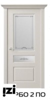 Межкомнатные двери ЛОРД Коллекция  GENEVA модель Мирбо 2 Сатинат белый+гравировка