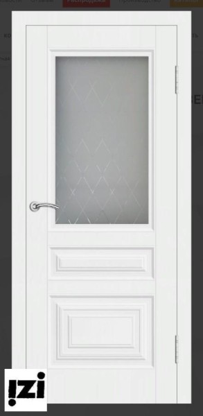 Межкомнатные двери от производителя Склад; эмаль  Белая стекло Кристалл ПО